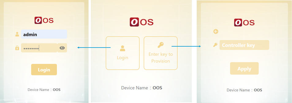 OOS WEB GUI 登入畫面