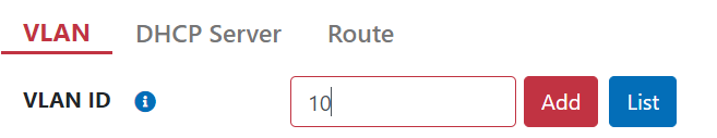 新增 VLAN ID 10