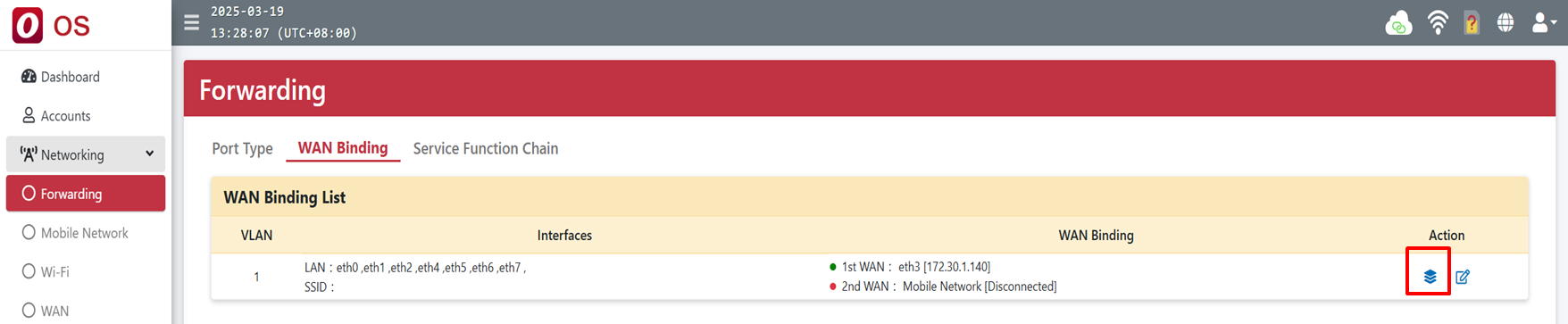 Open WAN Binding